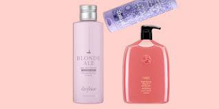 Purple shampoos actually deposit a sheer violet tint that helps cancel unwanted yellow or brassy tones according to color for best results, allow shampoo to sit for three to five minutes before rinsing to fully penetrate the hair. 15 Best Purple Shampoos Best Shampoo For Blonde Hair
