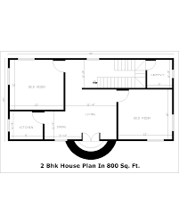 2 bhk house plan in 800 sq ft 2 bhk