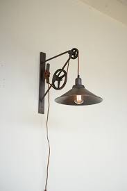 Industrial Farmhouse Double Pulley Wall Lamp Sconce Wall Mounted Light Pendant 841628128406 Ebay