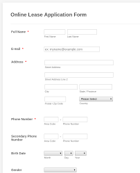 Online Lease Application Form Template Jotform