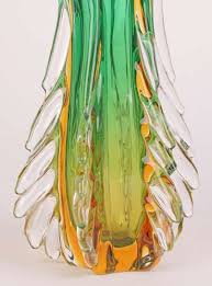 Italian Murano Sommerso Glass Vase By