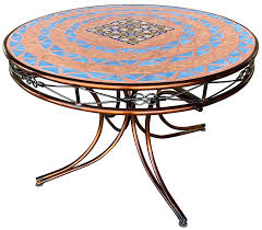 metal and tile top patio dining table