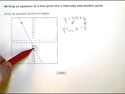 writing an equation of a line given the