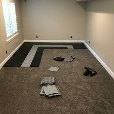 exercise home gym floor tile gray