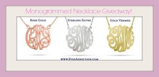 Eve's Addiction Monogrammed Necklace Giveaway! – Candy Stilettos