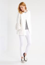 Boutique Moschino Short Coat White Women Clothing Coats