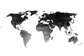 Black And White World Map Wallpapers
