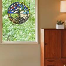 Seasons Stained Glass Window Panel