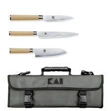 kai shun tclic 3 piece knife bag set