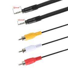 15mm/18mm 3.5mm Jack To 3 RCA AV Cable Analog Audio Video Adapter for  Satellite TV Receiver Decoder DVB T2 Tuner Android TV Box - AliExpress