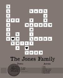 Family Tree Crossword Puzzle Personalized By