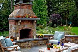 Outdoor Brick Fireplace Photos