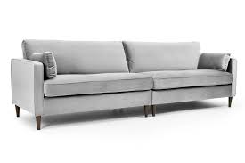 munich grey velvet 4 seater sofa