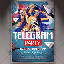 Telegram Party Flyer Psd Template