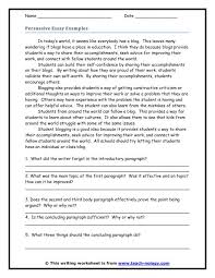 Introductory Paragraph Examples 