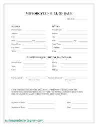 Bill Of Sale Receipt Template Contract Agreement