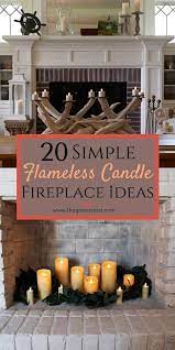 Fireplace Mantle With Flameless Candles