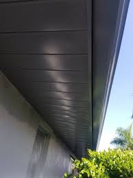 Work in sections, painting the inside of the gutter as well as the outside. Aluminum Soffit Painting Ron S Painting