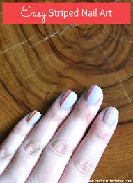 easy striped nail art o little home