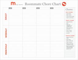 40 Roommate Chore Chart Template Markmeckler Template Design