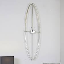 large 164cm silver oval shape wall