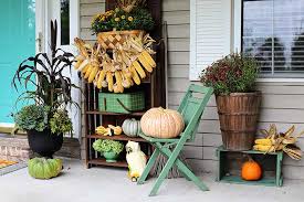 simple fall porch decorating on the
