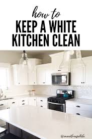 A kitchen cabinet cleaner is used to clean your kitchen cabinet, helping to remove the most annoying, hardest stains. I Finally Found The Best Easiest Way To Keep My White Kitchen Clean It S Budget Friendly And Chem Clean Kitchen Cabinets White Kitchen Cabinets Clean Kitchen