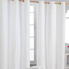 off white ready made eyelet curtain pair