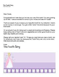 printable tooth fairy letter lost