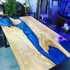 Buy Blue Resin Dining Table Tops