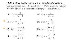 graphing rational functions using