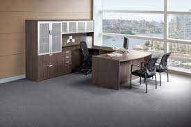 Create a home office with a desk that will suit your work style. U Shaped Desk With Hutch And Storage Cabinet Office Barn