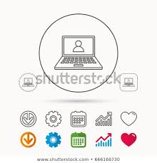 Webinar Icon Chat Video Sign Online Stock Vector Royalty
