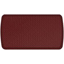 comfort mat in basketweave cranberry