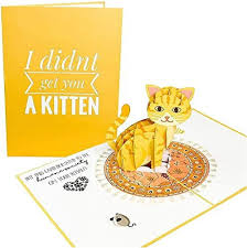 poplife funny kitten pop up card 1