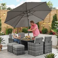 Atlas 4 8 Seater Rattan Cube Set With