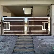 modern stainless steel main gate for home