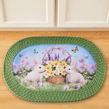 All products from braided kitchen rugs category are shipped worldwide with no additional fees. Bunny Oval Braided Kitchen Rug Easter Decoration Collections Etc