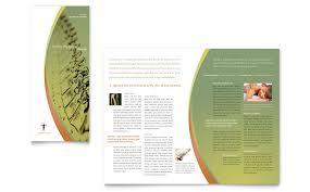Massage Chiropractic Tri Fold Brochure Template Word Publisher