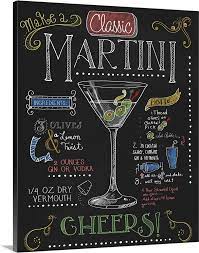 Martini Wall Art Canvas Prints Framed