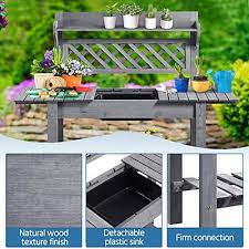 Yaheetech Potting Bench Table Outdoor