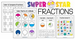 fractions worksheets superstar worksheets