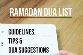 Ramadan Dua List Guidelines Tips Dua Suggestions The