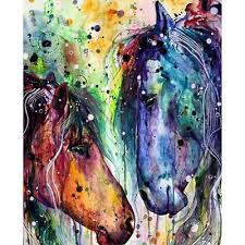 Color Horses Oil Painting By Numbers