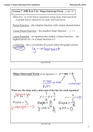 to write linear equations using slope