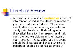 The Introduction and Literature Review