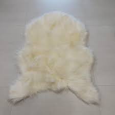 off white faux sheep fur rug furniture
