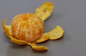 white stuff inside an orange s l