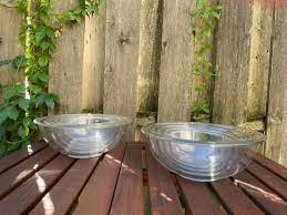 Pyrex Clear Glass Mixing Bowls Set Of