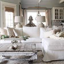 beautiful white shabby chic living room